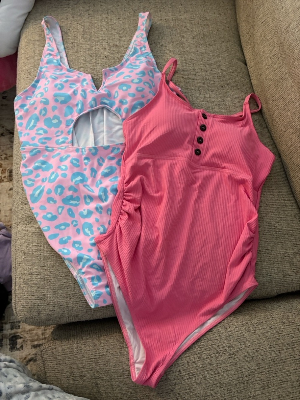 2 MATERNITY ONE PIECE BATHING SUITS